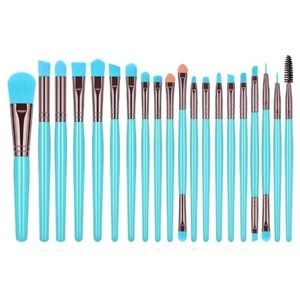 New 20pcs Professional Makeup Brush Set Blue
